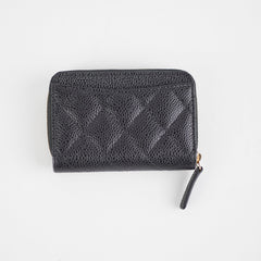 Chanel Zip Cardholder Black Caviar