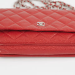 Chanel WOC Wallet On Chain Caviar Red