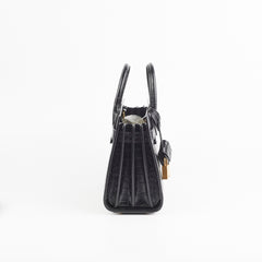 Saint Laurent Sac De Jour Nano Croc Embossed Black