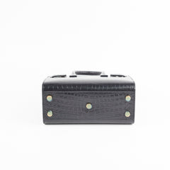 Saint Laurent Sac De Jour Nano Croc Embossed Black