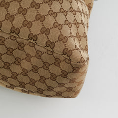 Gucci Large Monogram Canvas Hobo Bag
