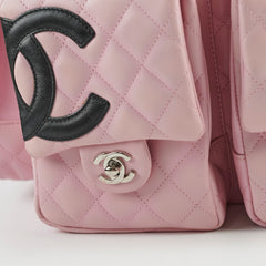 Chanel Vintage Lambskin Reporter Bag Pink