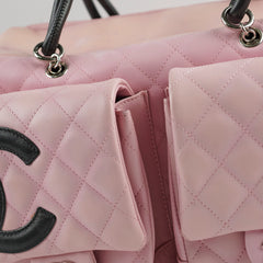 Chanel Vintage Lambskin Reporter Bag Pink