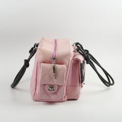 Chanel Vintage Lambskin Reporter Bag Pink