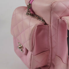 Chanel Vintage Lambskin Reporter Bag Pink
