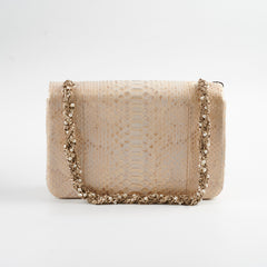 Chanel Python Flap Bag Light Gold