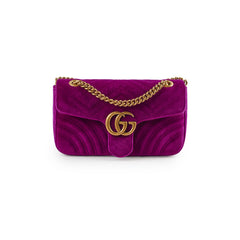 Gucci Small Velvet Violet GG Marmont