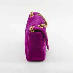 Gucci Small Velvet Violet GG Marmont