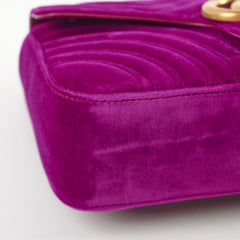 Gucci Small Velvet Violet GG Marmont