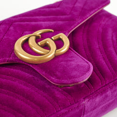 Gucci Small Velvet Violet GG Marmont