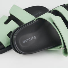 Hermes Chypre Vert Jade Sandals Size 34
