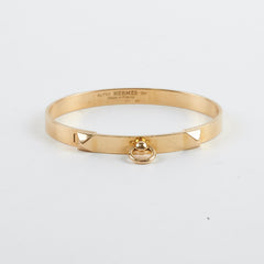 Hermes Collier De Chien 18k Yellow Gold Bracelet (Size SH)