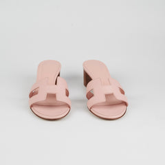 Hermes Oasis Rose Pale Sandals Size 34
