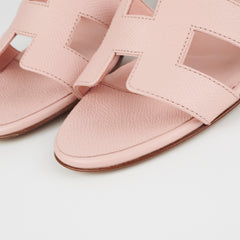 Hermes Oasis Rose Pale Sandals Size 34