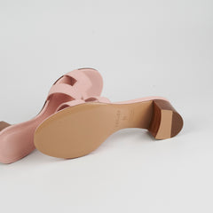 Hermes Oasis Rose Pale Sandals Size 34