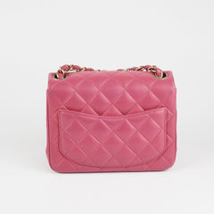 Chanel Square Mini Lambskin Pink