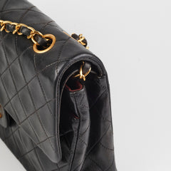 Chanel Vintage Classic Flap Medium Black Lambskin