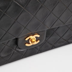 Chanel Vintage Classic Flap Medium Black Lambskin