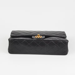 Chanel Vintage Classic Flap Medium Black Lambskin