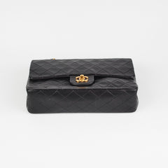 Chanel Vintage Classic Flap Medium Black Lambskin