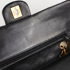 Chanel Vintage Classic Flap Medium Black Lambskin