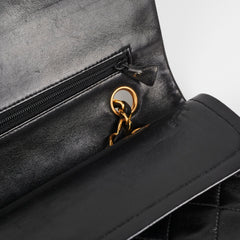Chanel Vintage Classic Flap Medium Black Lambskin
