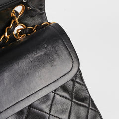 Chanel Vintage Classic Flap Medium Black Lambskin