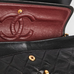 Chanel Vintage Classic Flap Medium Black Lambskin