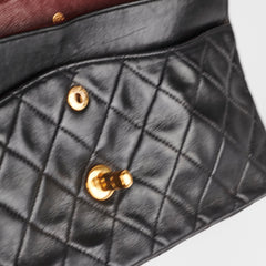 Chanel Vintage Classic Flap Medium Black Lambskin