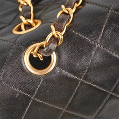 Chanel Vintage Classic Flap Medium Black Lambskin