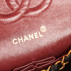 Chanel Vintage Classic Flap Medium Black Lambskin
