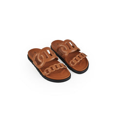Hermes Extra Gold Sandals Size 34
