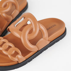Hermes Extra Gold Sandals Size 34