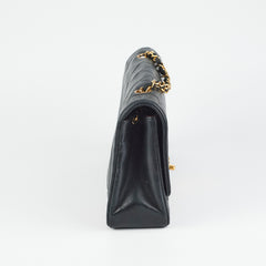 Chanel Diana Lambskin Black Medium