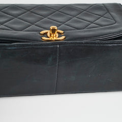 Chanel Diana Lambskin Black Medium