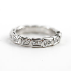 Bvlgari Serpenti Viper Ring  White Gold with Diamonds - Size 51