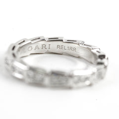 Bvlgari Serpenti Viper Ring  White Gold with Diamonds - Size 51