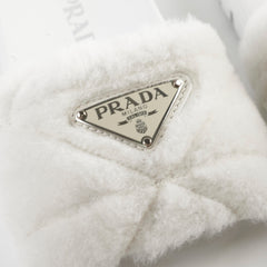Prada Fur Slides White