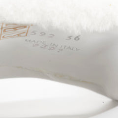 Prada Fur Slides White