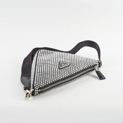 Prada Triangle Crossbody Bag with Crystals