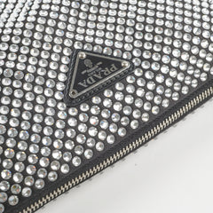 Prada Triangle Crossbody Bag with Crystals