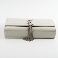 Saint Laurent Medium Kate Tassel Light Grey