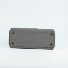 Hermes Kelly 28 Togo Gris Etain - Z Stamp