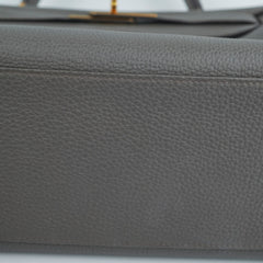 Hermes Kelly 28 Togo Gris Etain - Z Stamp