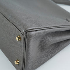 Hermes Kelly 28 Togo Gris Etain - Z Stamp