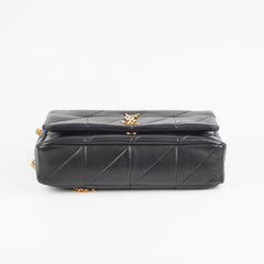 Saint Laurent Medium Lambskin Patchwork Chain Bag