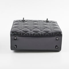 Christian Dior Small Lady Dior Patent Black