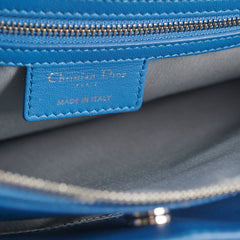 Christian Dior Cannage Leather Shopping Tote Blue