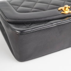 Chanel Diana Lambskin Black Medium
