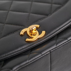 Chanel Diana Lambskin Black Medium